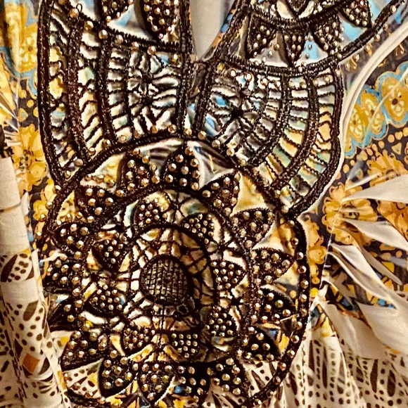 STUNNING APT 9 BEDAZZLED MAXI DRESS, SIZE L SATINY FEEL - Picture 3 of 12